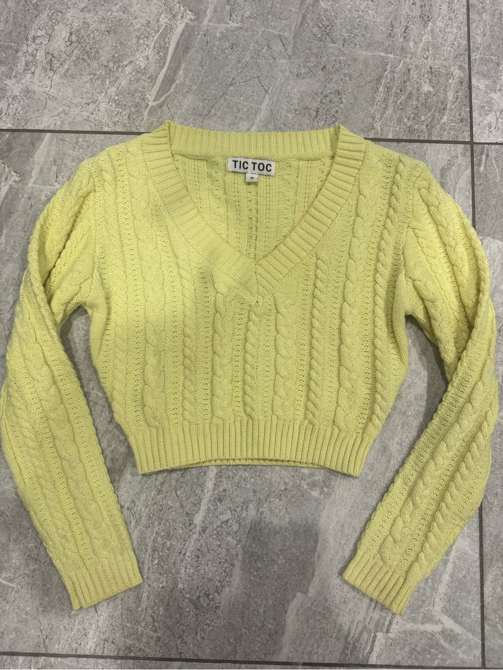 Tic Toc Yellow Sweater